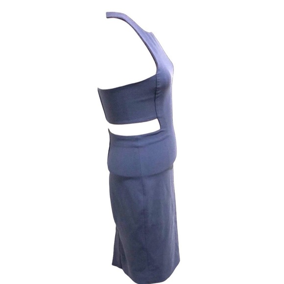 Elizabeth and James Phoenix Dress Size 6 Dusty Blue Cut Out Sides Bodycon - Picture 4 of 10